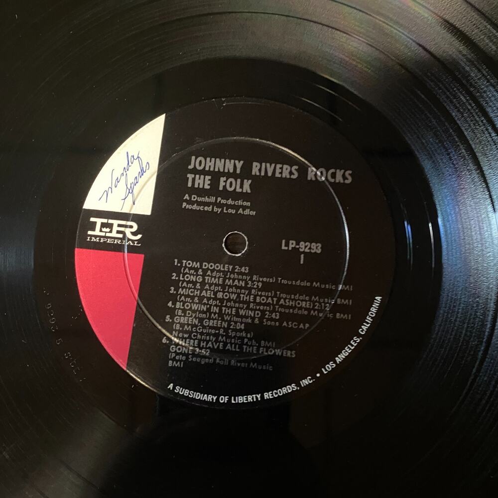 Johnny Rivers – Johnny Rivers Rocks The Folk LP - 1965 12" Vinyl - Picture 4 of 6